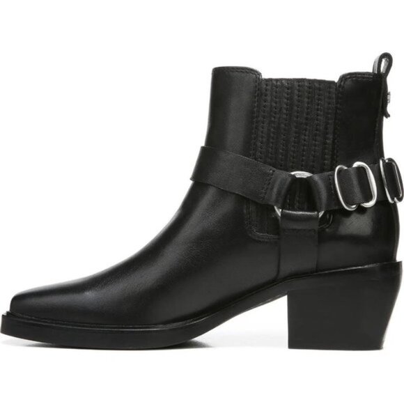 NEW Sam Edelman Bellamie Leather Ankle Boots Black - Picture 5 of 11